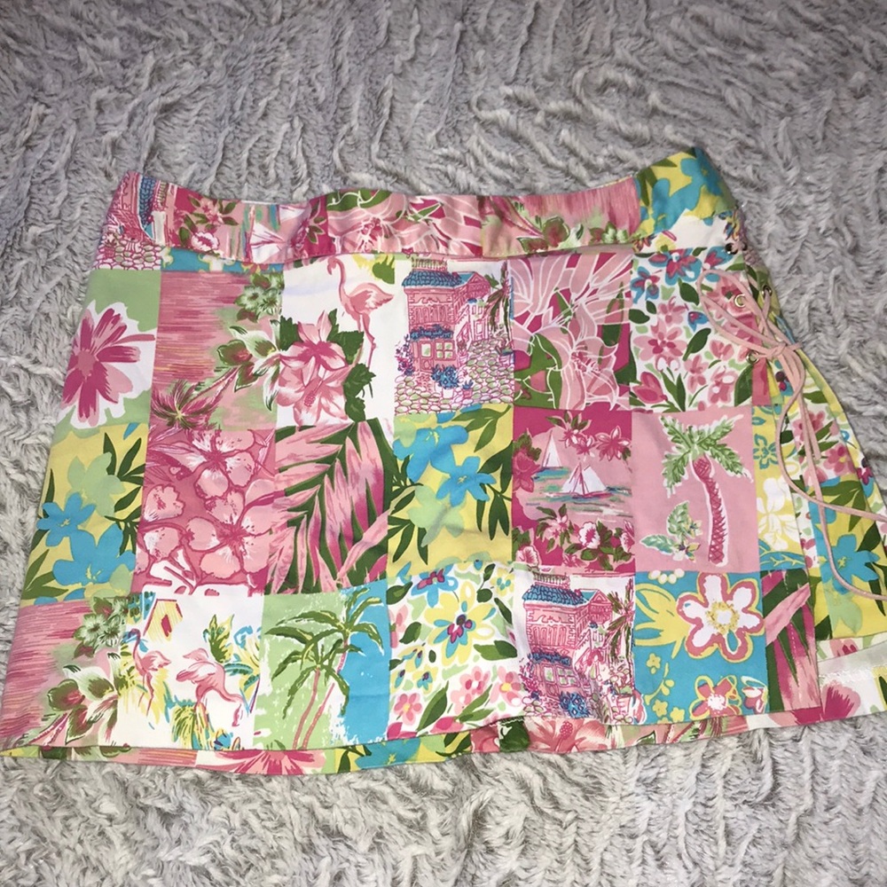 Tropical lily Pulitzer dupe skort
